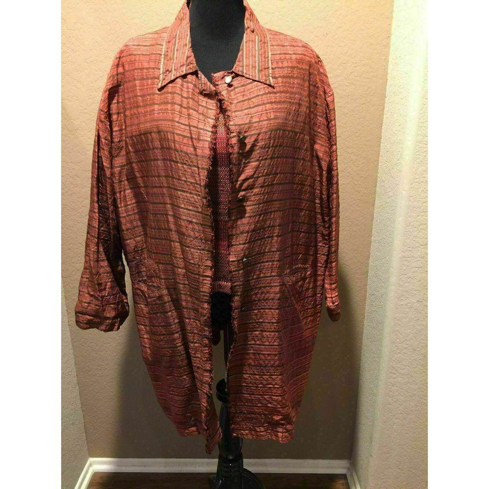 Krista Larson Jacket Silk Blend OS Made in USA